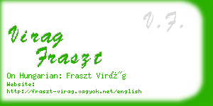 virag fraszt business card